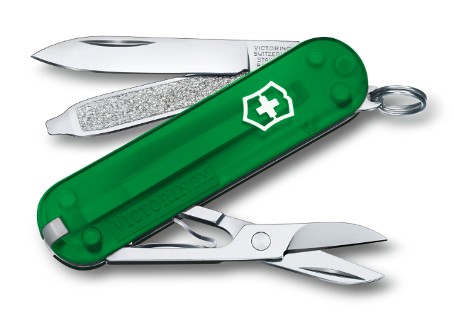 Swiss Army Classic SD Multitool, Emerald Translucent, 0.6223.70R-X