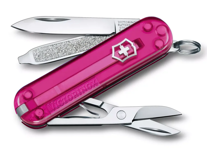 Victorinox Swiss Army Classic SD Multitool, Transparent Cupcake Dream Pink, 0.6223.T5R-X5