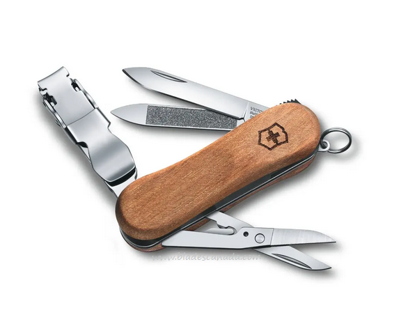 Swiss Army Nail Clip 580 Multitool, Wood