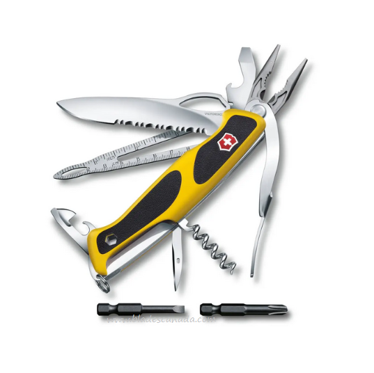Victorinox Swiss Army Ranger Boatsman MW Grip Multitool, Black/Yellow