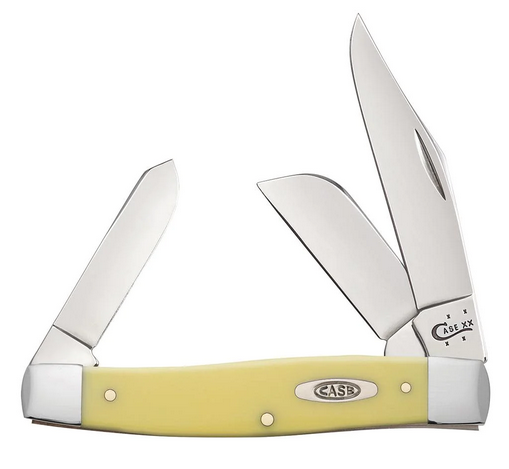 Case Large Stockman Slipjoint Folding Knife, Carbon, Synthetic Yellow, 00203