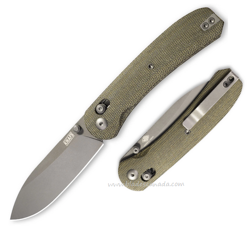 Knafs Lander 2 Folding Knife, S35Vn, Micarta Green, 00274