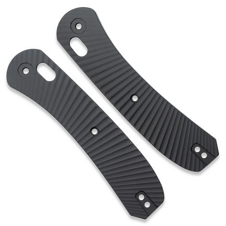 Knafs Lander 2 Knife Scales, Aluminum Solar Flare Black, 00295