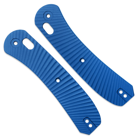 Knafs Lander 2 Knife Scales, Aluminum Solar Flare Blue