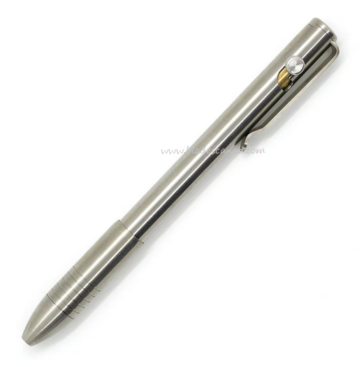 Big Idea Design Bolt Action Pen, Titanium Raw, 007537