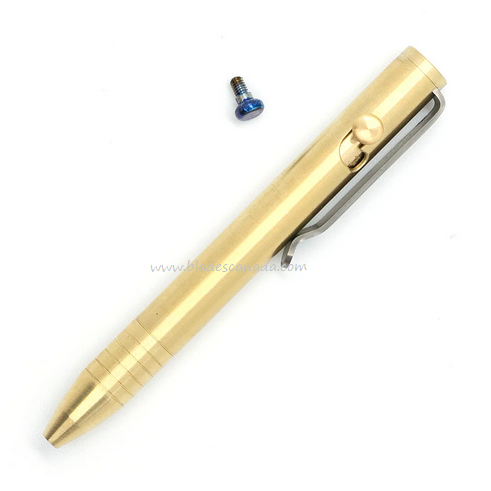 Big Idea Design Mini Bolt Action Pen, Brass, 007605