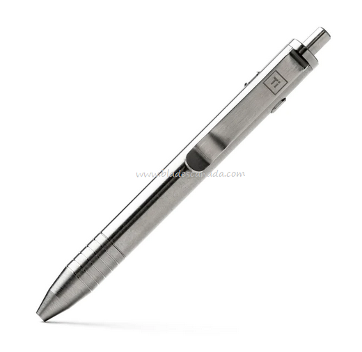Big Idea Design Mini Dual Side CLick Pen, Titanium Machined Raw, 007773