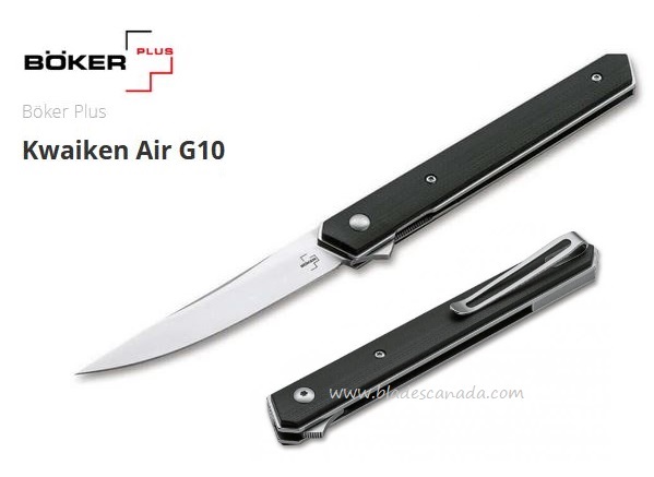 Boker Plus Kwaiken Air Flipper Folding Knife, VG10, G10 Black, 01BO167