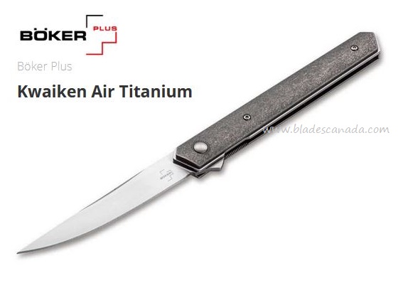 Boker Plus Kwaiken Air Flipper Folding Knife, VG10, Titanium Handle, 01BO169