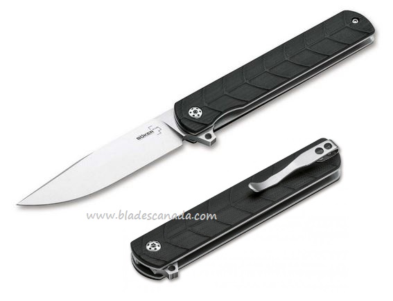 Boker Plus Legion Flipper Folding Knife, G10 Black, 01BO242