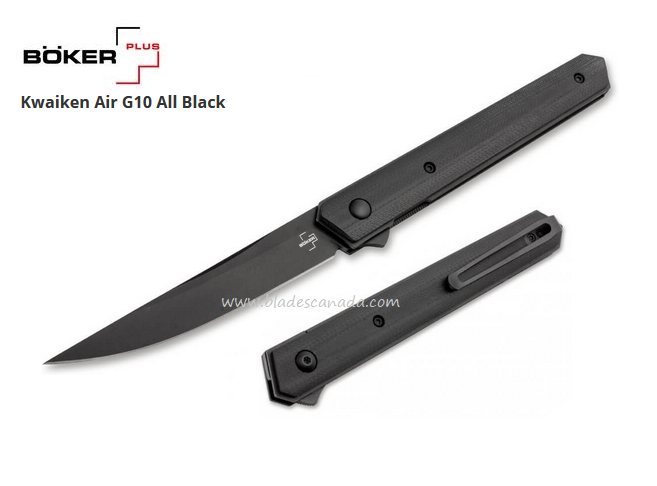 Boker Plus Kwaiken Air Flipper Folding Knife, VG10, G10 Black, 01BO339