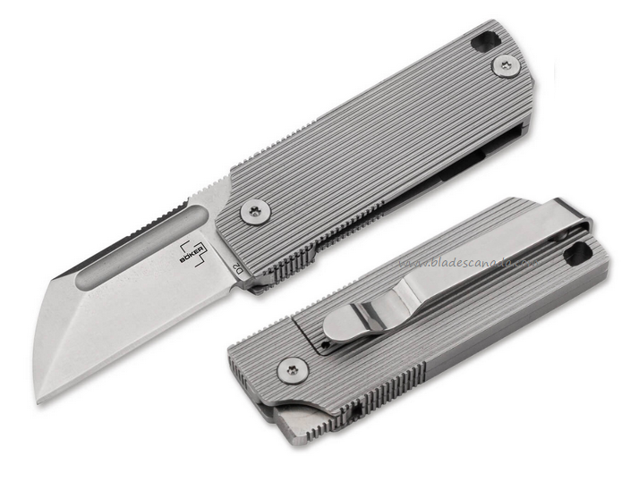 Boker Plus BabyX Framelock Folding Knife, D2, Steel Handle, 01BO366