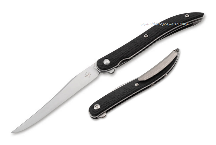 Boker Plus Urban Texas Tooth Pick Flipper Folding Knife, VG10, G10 Black, 01BO388