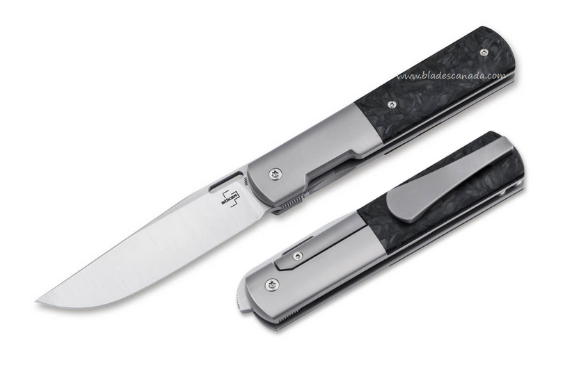 Boker Plus Urban Barlow MCF Framelock Folding Knife, M390, Carbon Fiber/Ti, 01BO490
