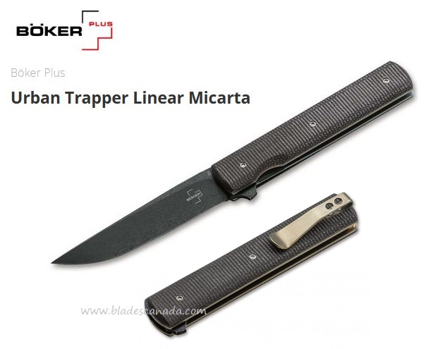 Boker Plus Urban Trapper Flipper Folding Knife, VG10, Micarta, 01BO705