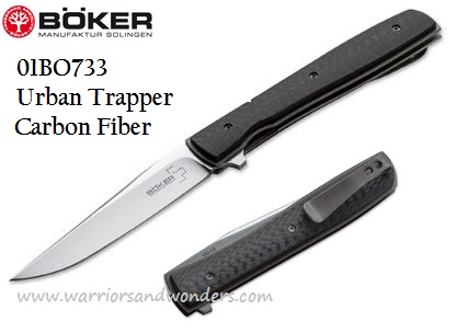 Boker Plus Urban Trapper Folding Knife, VG10, Carbon Fiber, 01BO733