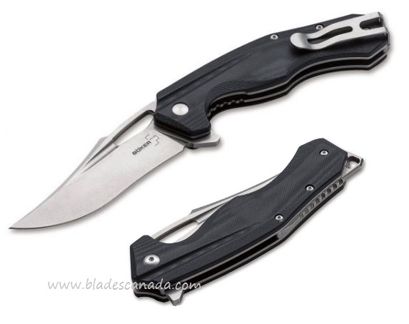 Boker Plus Masada Flipper Folding Knife, D2, G10 Black, 01BO762