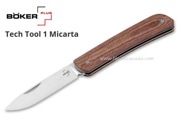 Boker Plus Tech Tool 1 Folding Knife, Micarta, Slipjoint, 01BO827
