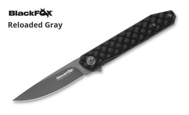 BlackFox Reloaded Flipper Folding Knife, 440C, G10 Black, BF-736TI - Click Image to Close