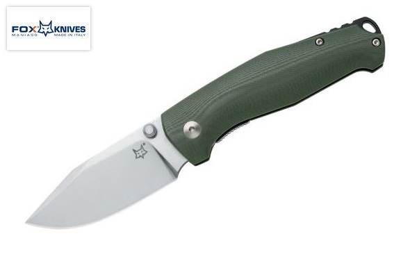 Fox Italy TUR Folding Knife, N690, G10 OD Green, FX-523OD