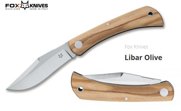 Fox Italy Libar Slipjoint Folding Knife, M390, Olive Wood Handle, FX-582OL - Click Image to Close