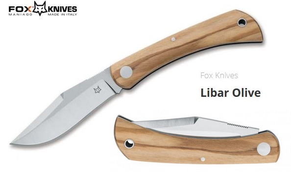 Fox Italy Libar Slipjoint Folding Knife, M390, Olive Wood Handle, FX-582 OL