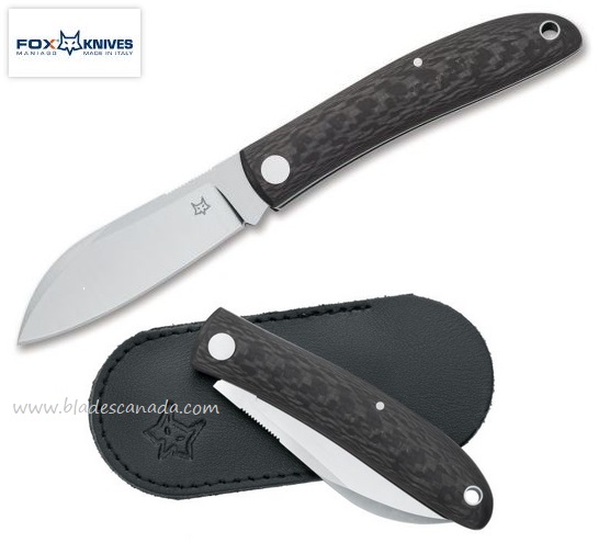 Fox Italy Livri Slipjoint Folding Knife, M390, Carbon Fiber, FX-273CF - Click Image to Close