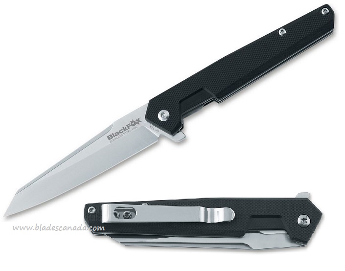 BlackFox Jimson Flipper Folding Knife, 440C, G10 Black, BF-743 - Click Image to Close