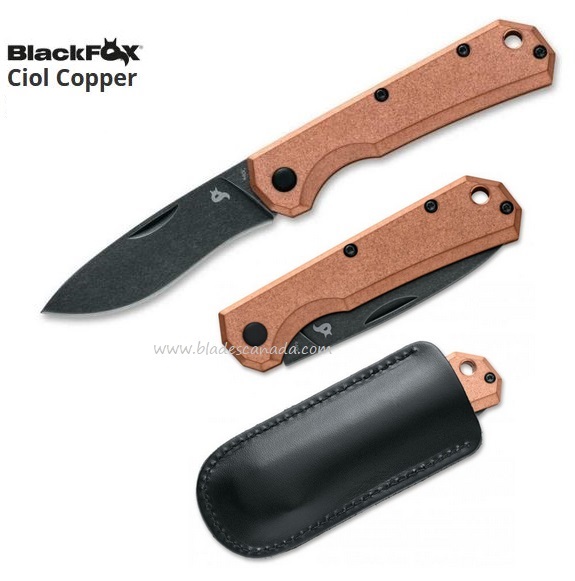 BlackFox Ciol Slipjoint Folding Knife, 440C, Copper Handle, BF-748CR