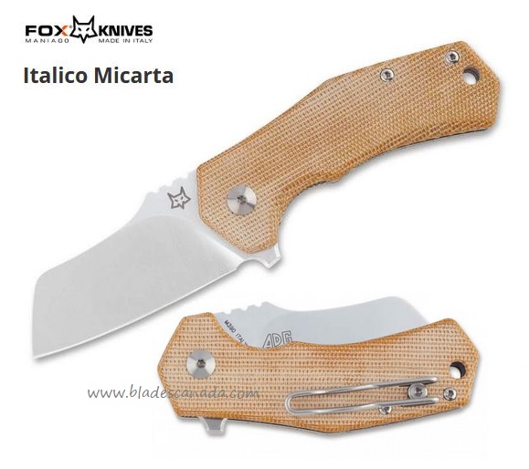 Fox Italy Italico Flipper Folding Knife, M390, Micarta, FX-540 NA