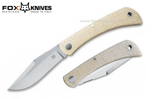 Fox Italy Libar Slipjoint Folding Knife, M390, Micart Desert Tan, 01FX909