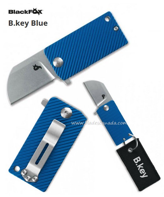 BlackFox B.Key Blue Flipper Folding Knife, BF-750 BL