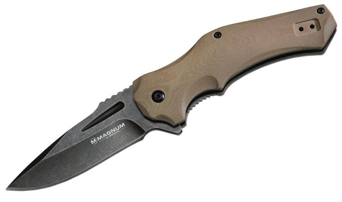 Boker Magnum Fast Forward Flipper Folding Knife, 440, G10 Tan, B-01LG015