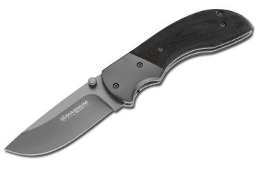 Boker Magnum Pioneer Folding Knife, 440, Micarta Black, B-01MB761