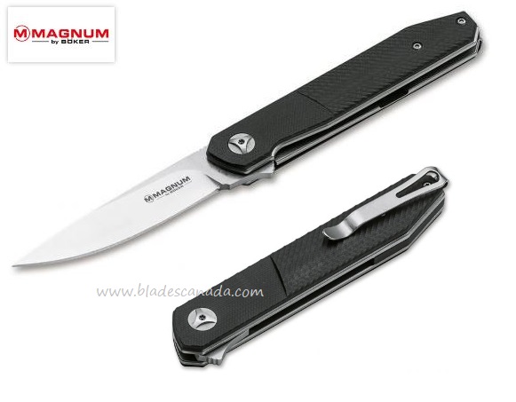 Boker Miyu Chiisai Flipper Folding Knife, 440A, G10 Black, 01SC061