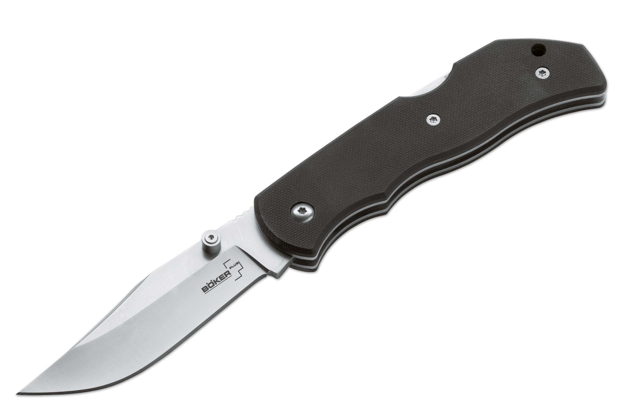 Boker Plus Optima Folding Knife, AUS 8, G10 Black, 01BO103 - Click Image to Close