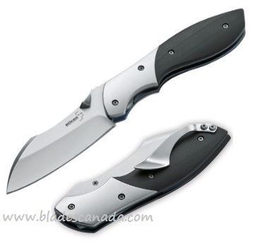 Boker Plus Mini Vanquish Folding Knife, 440C, G10 Black, 01BO150
