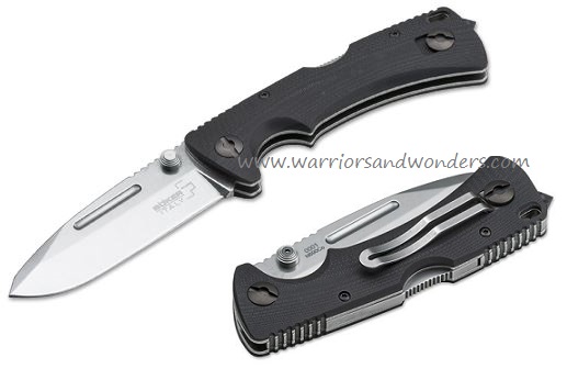 Boker Plus Italy Police PM-3 Folding Knife, N690, G10 Black, B-01BO302