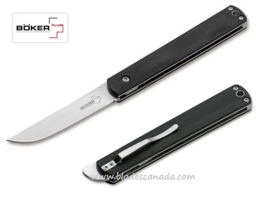 Boker Plus Wasabi Slipjoint Folding Knife, 440C, G10 Black, 01BO630