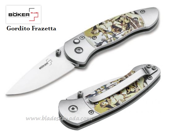 Boker Plus Gordito Frazetta Folding Knife, 440C, Aluminum, 01BO650