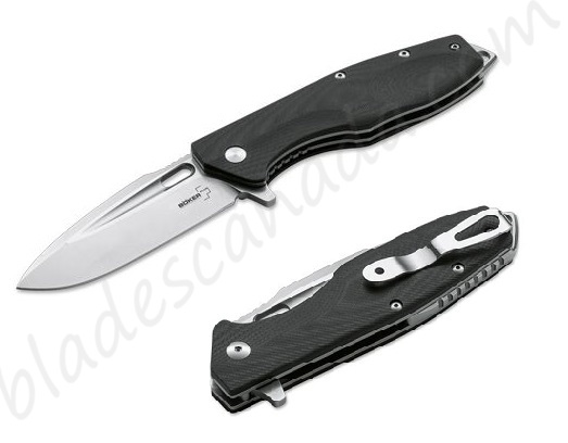 Boker Plus Caracal Flipper Folding Knife, D2, G10 Black, 01BO771 - Click Image to Close