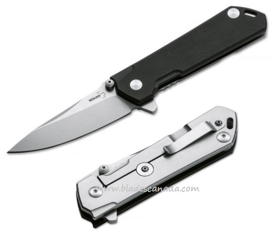 Boker Plus Kihon Framelock Folding Knife, D2, G10 Black, 01BO774 - Click Image to Close