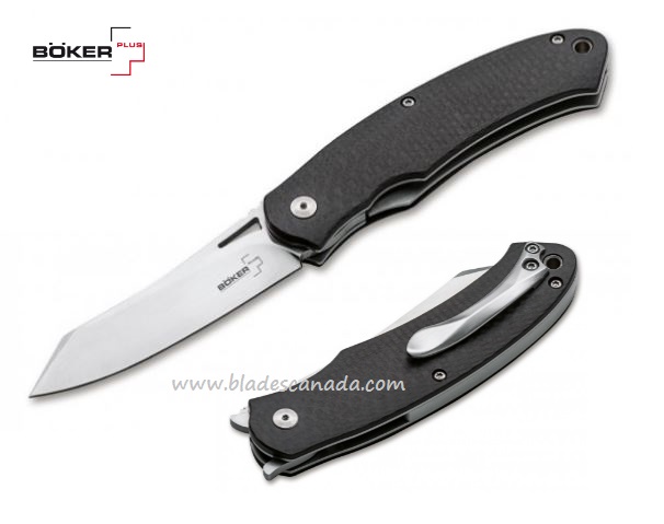 Boker Plus Takara Flipper Folding Knife, D2, Carbon Fiber, 01BO894 - Click Image to Close