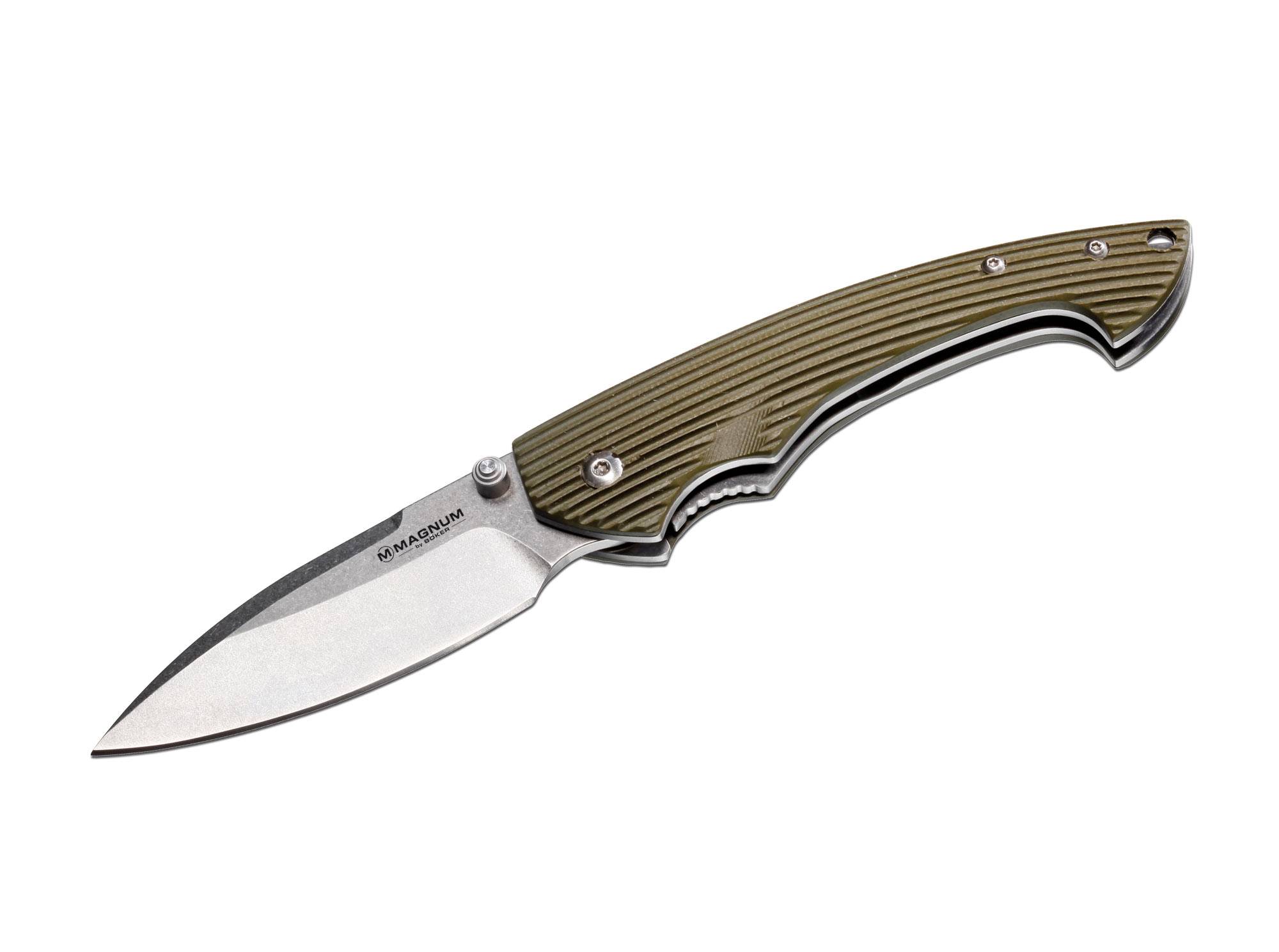 Boker Magnum 2Grip Folding Knife, 440, G10 Green, 01EL020