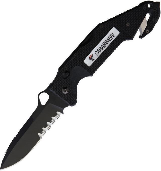 Fox Knives Utility Rescue Folding Knife, N690 Steel, G10, FX-MIR 112