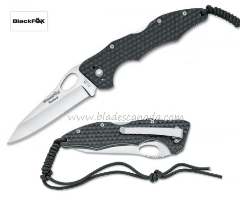 BlackFox BF-105 Folding Knife, 440B, G10 Black, BF-105