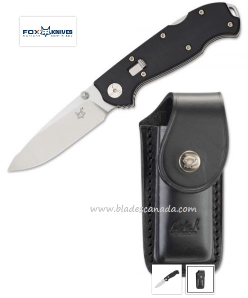 Fox Italy Ron Lake Design Folding Knife, N690Co, G10 Black, FX-RL01G10