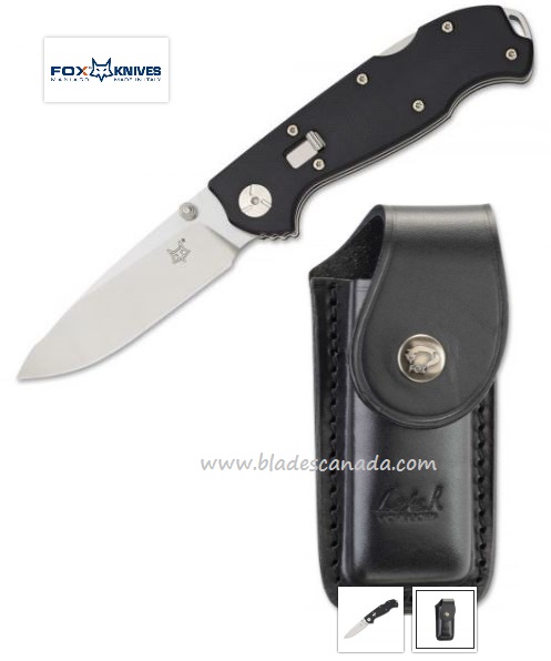 Fox Italy Ron Lake Design Folding Knife, N690Co, G10 Black, FX-RL01 G10