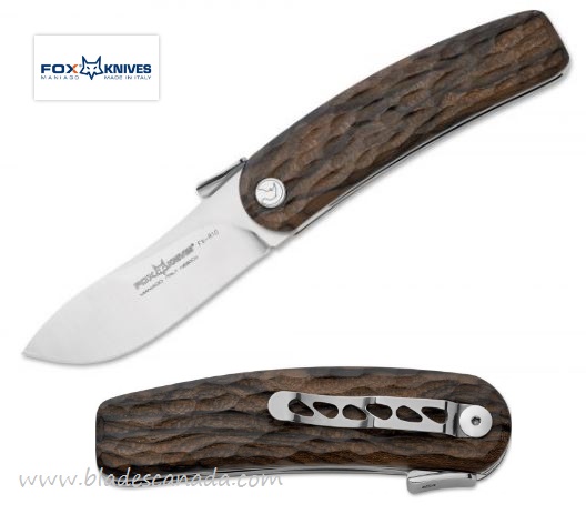 Fox Italy FX-R10 Rhino Folding Knife, N690, Ziricote Wood, FX-R10 - Click Image to Close