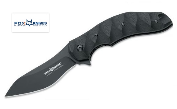 Fox Italy Anso Flipper Folding Knife, N690, G10 Black, FX-302G10